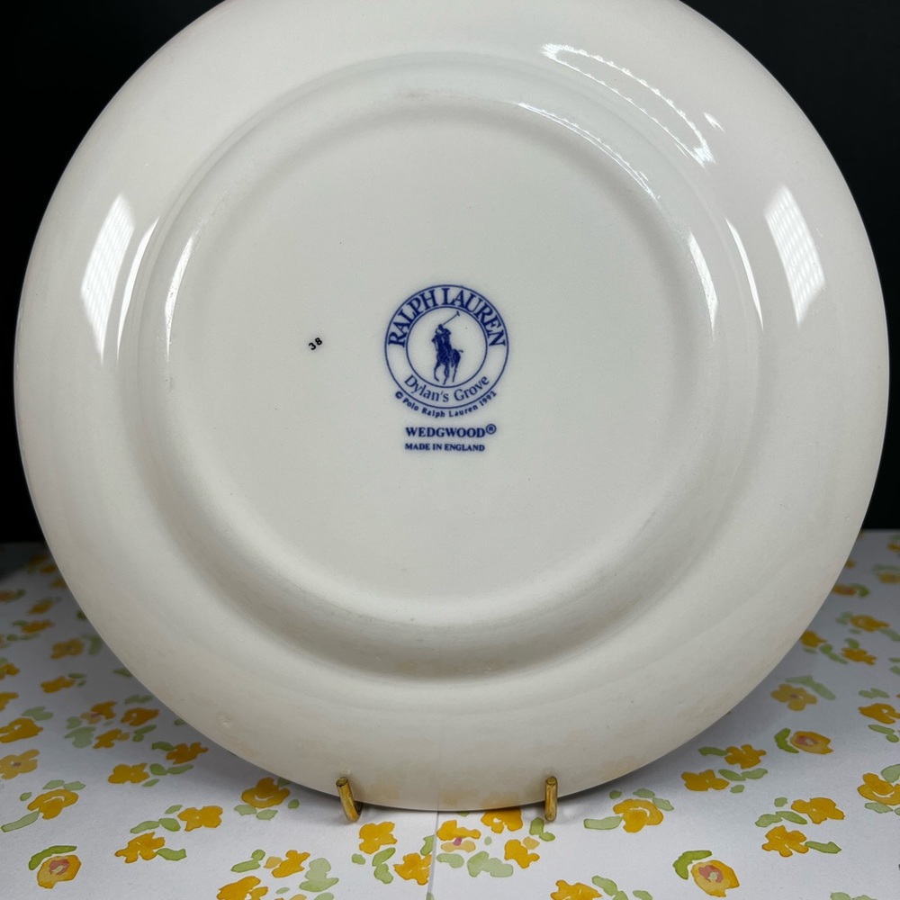🛑SOLD🛑 VINTAGE RALPH LAUREN Plates 8”By Wedgewood Dylan’s Grove(Set Of 4 Salad - Picture 14 of 17